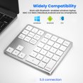 thumbnail image 3 of Teclado Numérico 2.4G USB Compatible Con El Diente Recargable 35 Llaves (plata) Azul, 3 of 9