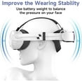 thumbnail image 5 of RGB Head Strap with Battery for Meta/Oculus Quest 3/Quest 3S, 10000mAh Battery Pack for Extended 8H of Playtime, Fast Charging VR Power, Adjustable Elite Strap Enhanced Support and Balance, 5 of 7