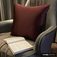 thumbnail image 2 of The HomeCentric Decorative Pillow Cases Wine & Purple Pack of 2, 20"x20" (50x50 cm) Satin Solid Throw Pillow Cover For Sofa, Solid Modern Style - Wine Slub Satin, 2 of 10