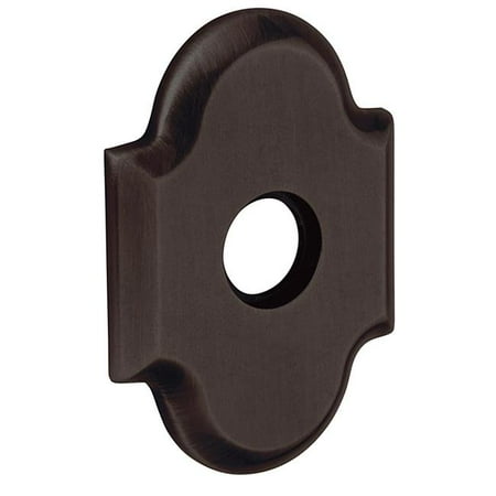 Baldwin R030412PV 3.95 in. Arch Privacy Rosette, Distressed Venetian Bronze