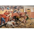 thumbnail image 1 of 24"x36" Gallery Poster, La vara rota 1892 by Arturo Michelena bull fighting, 1 of 1