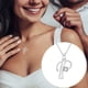 thumbnail image 2 of 26 Initial Alphabet Shape Rhinestone Collar para Mujeres Collares para Mujeres A Z 26 Alphabet Initial Silver Collares para Mujeres Niñas, 2 of 4