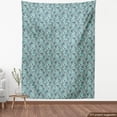 thumbnail image 4 of Ambesonne Floral Fabric by the Yard Upholstery, Classic Oriental Blooms Art, 1 Yard, Pale Blue and Champagne, 4 of 5