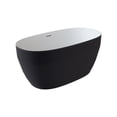 thumbnail image 1 of A&E Bath and Shower Beech 59 In. X 29.5 In. Acrylic Bathtub With Horizontal Grooves Pattern In Matte Black, 1 of 1