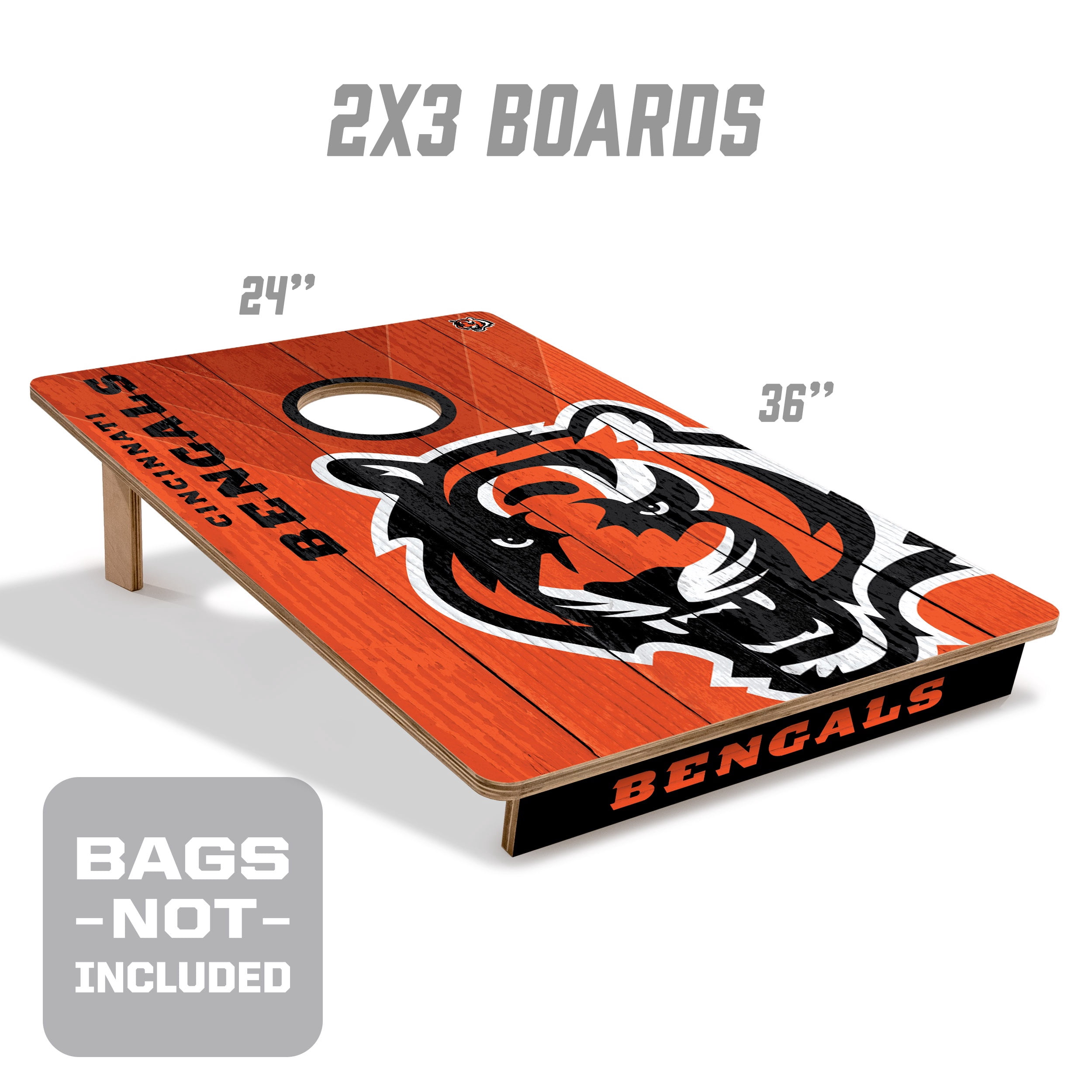 YouTheFan NFL Cincinnati Bengals 2' x 3' Cornhole Game No Bags