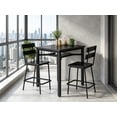thumbnail image 6 of LinkRomat Counter Height Kitchen Table Set with 2 Bar Stools, Modern Bar Table with Storage Shelf, Compact Dining Table Set for Small Space,Dining Room, Apartment, Black, 6 of 9