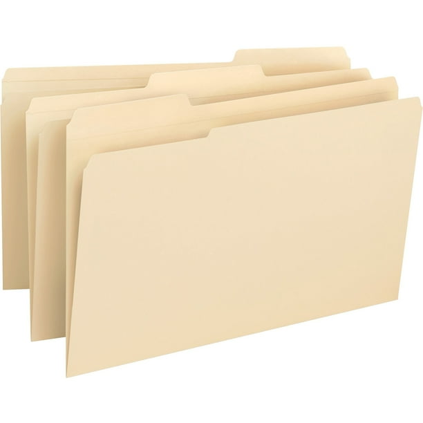 Business Source 1/3cut 1ply Tab File Folders, Manila, 50 / Box