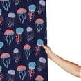 thumbnail image 3 of Shower Curtain, Cute Jellyfish Pattern Waterproof Fabric Plastic Shower Curtain, Drying Fast Bathroom Curtain with 9 Buttonholes, Ruffle Shower Curtain 60x72in, 3 of 8