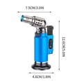 thumbnail image 2 of Pompotops Butane Torch Lighter, Metal Lighter Direct Blast Flameproof Outdoor Barbecue Kitchen Baking Lighter, Blue, 2 of 5