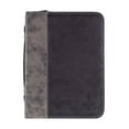 thumbnail image 2 of Cross Design Midnight Black and Silver Tone Large Faux Leather Bible Cover, 2 of 10
