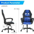 thumbnail image 2 of GREOKL Gaming Chair Ergonomic Office Chair Computer Chair with Lumbar Support Ergonomic Pu Leather Adjustable Height Executive Chair for Women Men and Adults, Massage Blue, 2 of 8