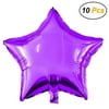 18' Star Balloons Foil Balloons Mylar Balloons for Party Decorations Party Supplies, Purple, 10 Pieces