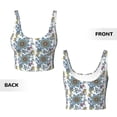 thumbnail image 3 of Sikiie Flowers and Butterflies Print Strappy Sports Bra for Women Padded Push Up Sports Bra Athletic Running Sports Bra Workout Bra Yoga Bra, 3 of 5