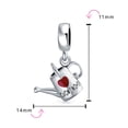 thumbnail image 4 of Bling Jewelry Womens Love Red Heart Watering Can Dangle Charm Bead Enamel Silver for Bracelet, 4 of 4