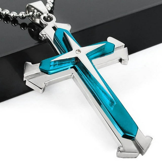 Bilqis Deals Collier Pendentif en Acier Inoxydable Unisexe pour Hommes