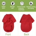 thumbnail image 4 of Polyester Dog Sweatshirt Pet Winter/Fall Clothes Fleece Lined Warm Coat for Small and Medium Dogs Red XXL, 4 of 7
