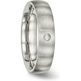 thumbnail image 6 of Chisel Stainless Steel Brushed with CZ Half Round 5.7mm Band - Ring Size 11.5, 6 of 8