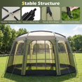 thumbnail image 6 of 6-8 Person Screen Canopy Tent with Mesh Walls and Zipper Door, Outdoor Camping Shelter, 6 of 8