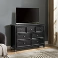 thumbnail image 5 of Modern Farmhouse 7 Drawer Dresser Chests, Dressers for Bedroom, Wood Rustic TV Stand of Drawers Closet Organizer & Storage Clothes for Living Room, Hallway, 5 of 12