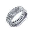 thumbnail image 2 of Natural 2.50Ct Round Cut Diamond 5Row Anniversary Wedding Eternity Band Ring 14k Gold FG VS1, 2 of 3
