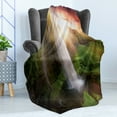 thumbnail image 4 of Waterfall Soft Flannel Fleece Blanket, Waterfalls at Fairy Sunset Sky in Iceland Scenic Spring Rural Wildlife Art Image, Cozy Plush for Indoor and Outdoor Use, 70" x 90", Multicolor, by Ambesonne, 4 of 5