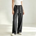 thumbnail image 6 of GUACER Drawstring Wide Leg Jeans for Women Casual High Waisted Stretch Loose Comfy Denim Pants with Pockets, 6 of 6