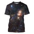 thumbnail image 5 of Penkiiy Galaxy Printed Shirt , Men's Print Graphic T Shirt Short Sleeve Summer T-Shirt Novelty Casual Tee S Multicolor, 5 of 6