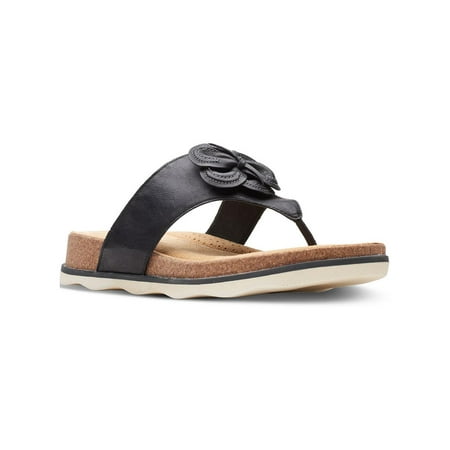 

Clarks Womens Brynn Style Comfort Insole Leather Thong Sandals