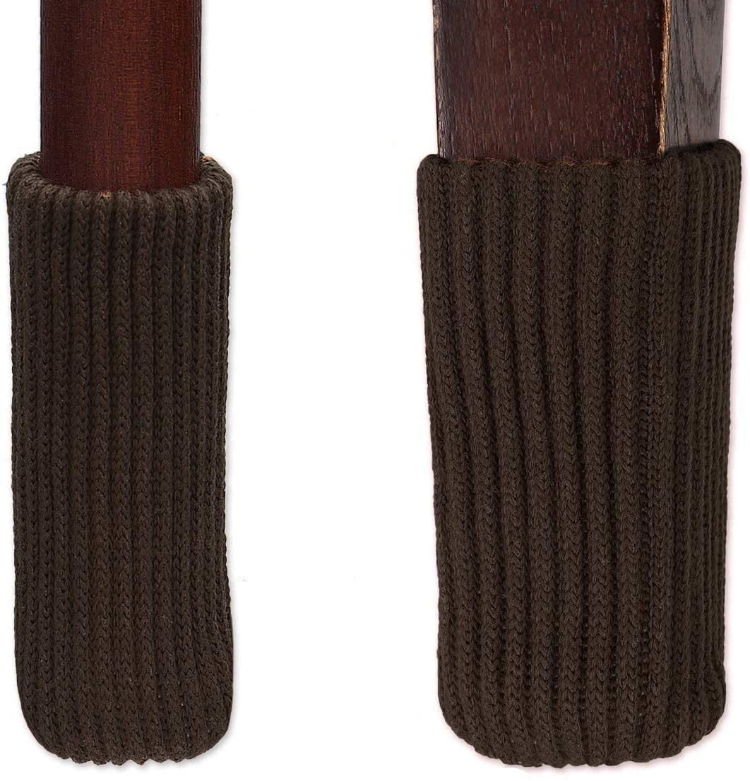 4 PCS EVER OASIS 1 Set in Random Color, Dark Chocolate or Brown Knitting Wool Furniture Socks/Chair Leg Floor Protector