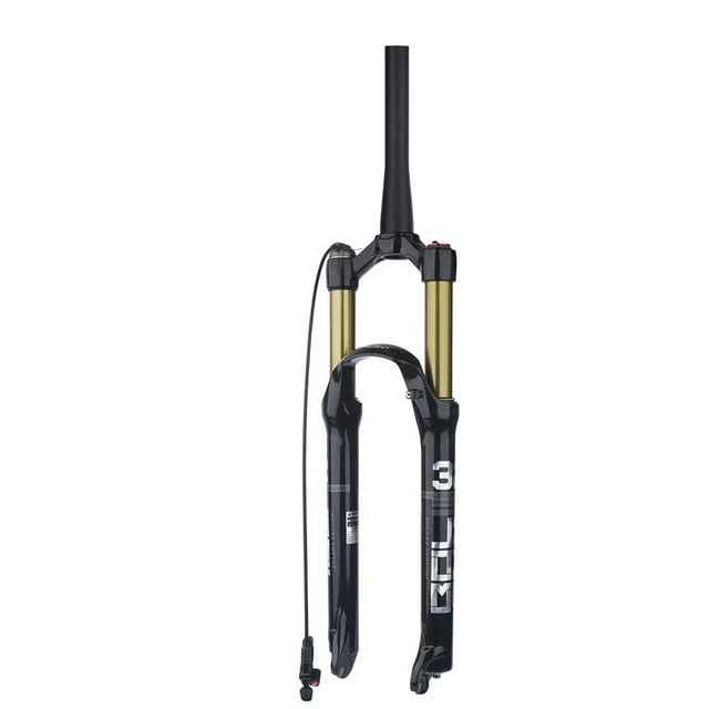 BOLANY Premium Magnesium Alloy Air Front Fork for Mountain Bikes - Adjustable Damping & Rebound, Tapered Design, 27.5" with Remote Control Options