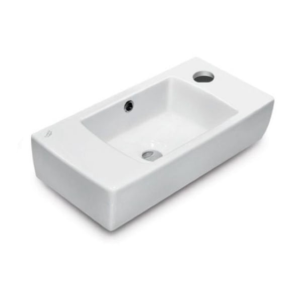 Nameeks 001500-U-One Hole Cerastyle 19-7/10" Ceramic Wall Mounted Bathroom Sink - White