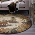 thumbnail image 6 of Novelty Area Rug (3'11'' x 5'3'' Oval) Lodge Brown, Beige Indoor Oval Easy to Clean, 6 of 6