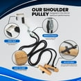 thumbnail image 3 of RangeMaster Econo Ranger Shoulder Pulley │ Physical Therapy Exercises │ Aids in Recovery and Rehabilitation │ Increases Mobility │ Wooden Handles for Comfort │ Metal Bracket Door Attachment (Black), 3 of 6