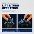 thumbnail image 4 of Desagüe para bañera SUPPLYGIANT Lift Turn de 1,5" negro mate, 4 of 6