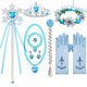 thumbnail image 1 of Vestido de princesa Elsa de Frozen para niños, ropa de manga larga, Cosplay de bola, capa de lentejuelas, malla Floral, regalo de Disney 2-10T Fivean unisex, 1 of 2