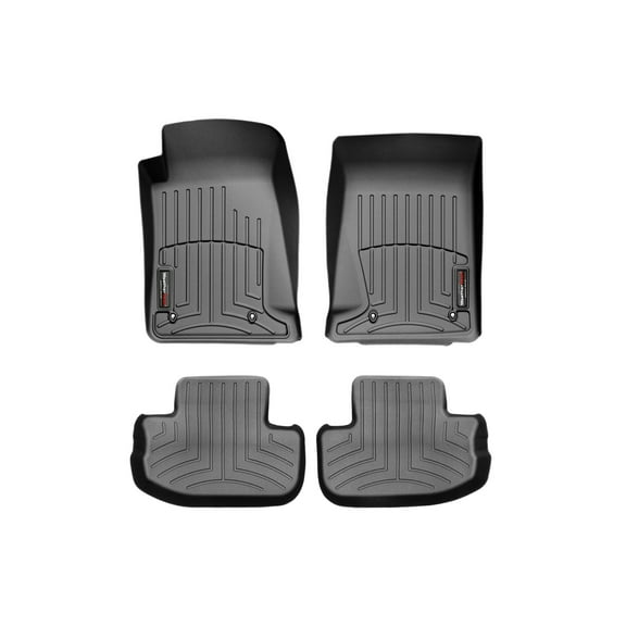 WeatherTech Custom Fit FloorLiners compatible with 2010-2010 Chevrolet Camaro - 1st & 2nd Row (2-pc. Rear Liner), Black