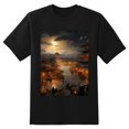 thumbnail image 2 of Plus Size Shirt for Women Black Tops for Women Short Sleeves Shirt for Women Village T Shirt Crewneck Shirt for Women XL, 2 of 5