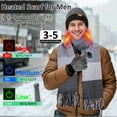 thumbnail image 2 of 3 PCS Winter Heated Scarf Beanie Hat Touchscreen Gloves Set for Men and Women, USB Rechargeable 5000mAh Battery Neck Warmer 3 Temperature Settings (Gray Plaid), 2 of 7