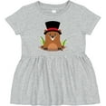 thumbnail image 3 of Inktastic Groundhog Day with Groundhog in Top Hat Girls Baby Dress, 3 of 5