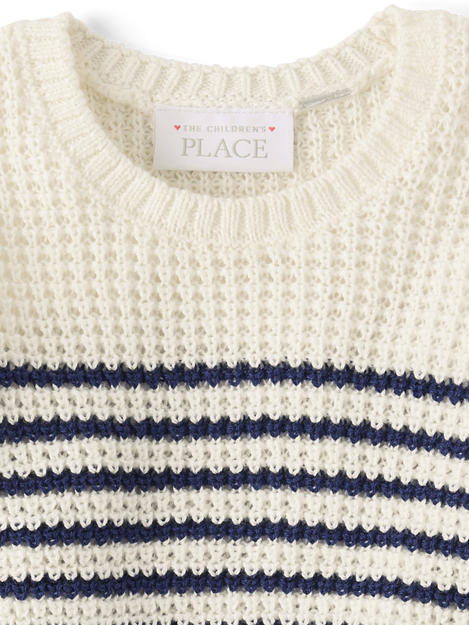 The Children's Place Toddler Girls Long Sleeve Striped Flutter Sweater, Sizes 12M-5T