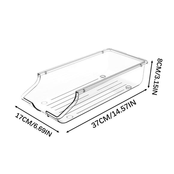 Cat Food Storage Rolling Soda Can Organizer for Refrigerator, Double-Layer Beverage Can Holder Storage Dispenser for Fridge Rack Freezer, Clear Plastic Beer Storage Canned Food Pop Cans Container