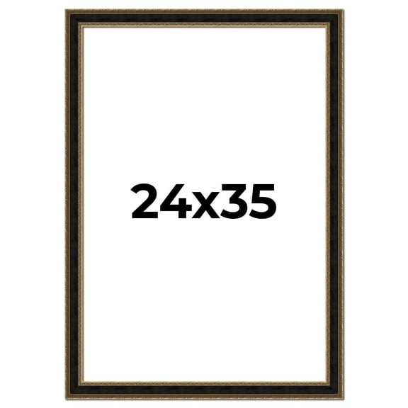 24x35 Frame Gold Antique Vintage Sold Wood Picture Frame | 1.75 Inch Moulding Width | Interior