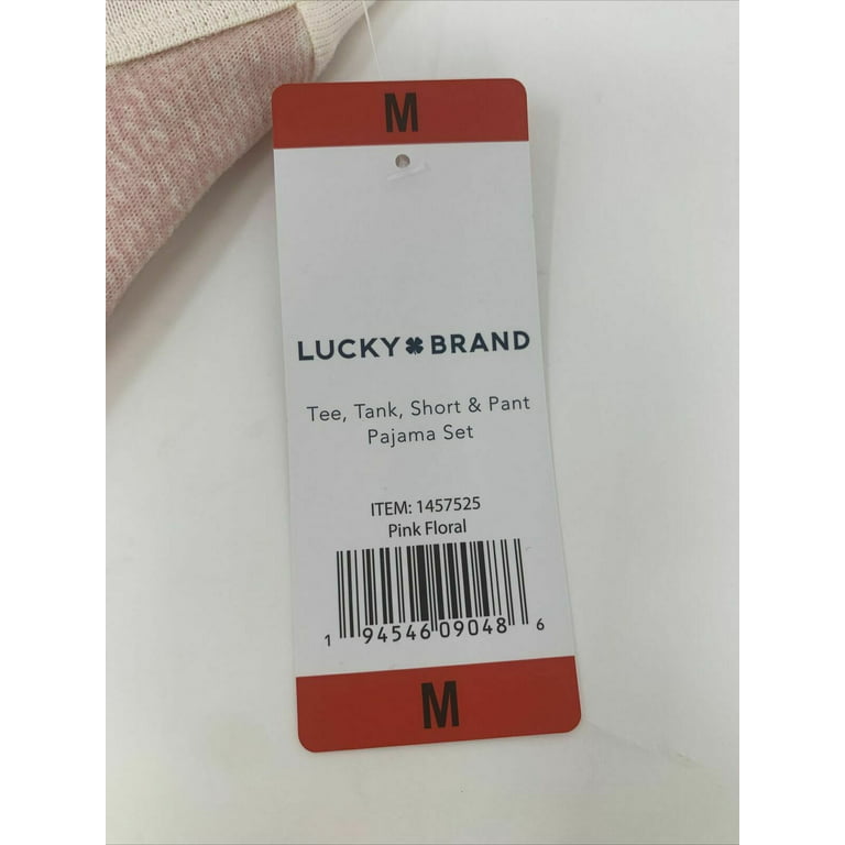  Lucky Brand Ladies' 4 piece Pajama Set (Gray Stars, S