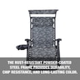 thumbnail image 4 of Bliss Hammocks 33" Wide Zero Gravity Chair W/ Canopy, Drink Tray, & Pillow (Platinum Fern), 4 of 8