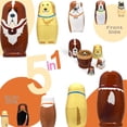 thumbnail image 3 of Muñecas rusas Matryoshka con forma de oso, lindos juguetes de animales hechos a mano, juego de 5 para niños (perro), 3 of 5