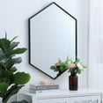 thumbnail image 3 of Metal frame hexagon mirror 24 inch in Black, 3 of 5