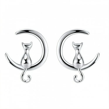 DESIGNICE 2Pcs Stud Earrings for Women,Bare Feel Stud Earrings for Women Hypoallergenic,Comfortable Wear Flat Back Stud Earrings,Silver