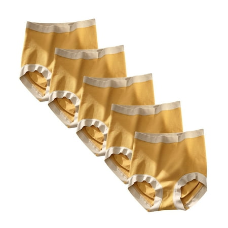 BKQCNKM Panty Liners For Women Women S Panties Tummy Color 5 Morandy Underpants Seamless Women S Control Underwear Panties High Pcs Waist Panties For Women