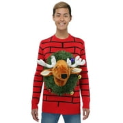 Reindeer Head Ugly Christmas Sweater