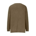 thumbnail image 6 of Lovskoo 2024 Cardigan Sweaters for Women Open Front Solid Color Cable Knit Loose Knitwear Oversized Winter Outerwear Tops Olive Green, 6 of 7